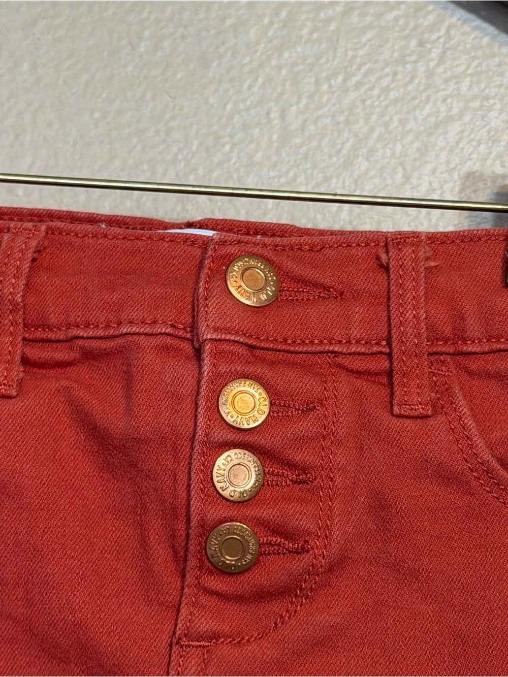 💕Bundle 3 of $20 Old Navy Colored Denim Jean Skirt Girl’s Small 6-7 Rust Summer